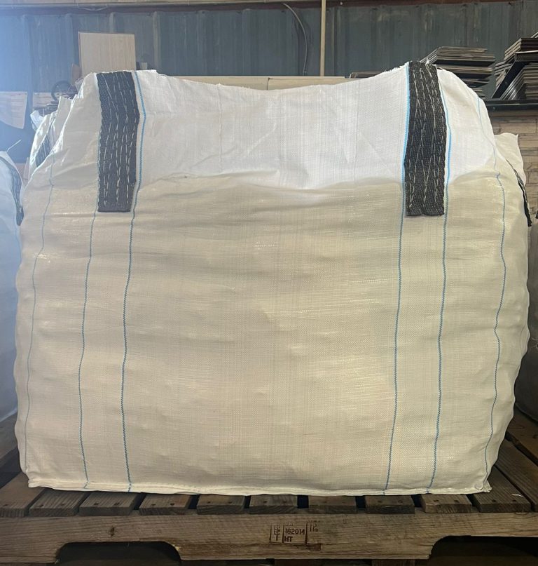 2190 lb bulk super sack of landscape pebbles on a pallet